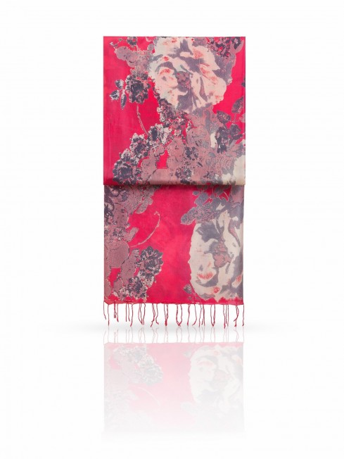 Палантин Женский S30-JEWEL.FLOWER/CORAL